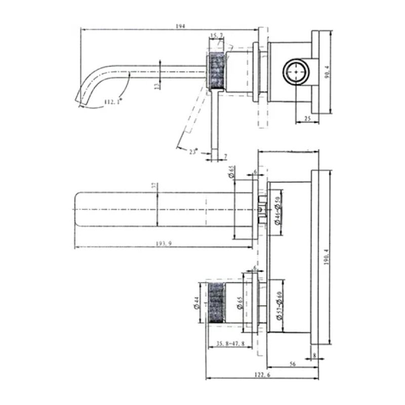 Смеситель для раковины SMARTFLOW SMF0102-R01BK, черный