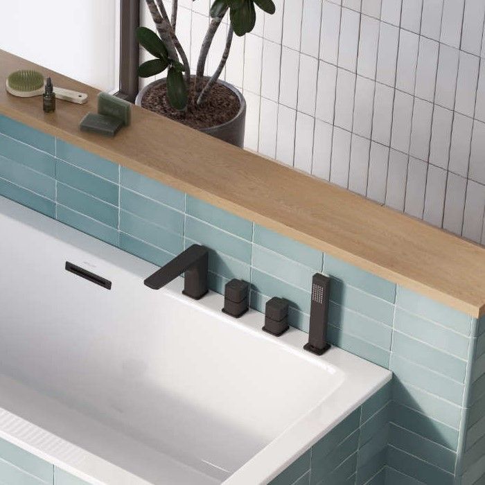 Смеситель на борт ванны EXCELLENT Keria AREX.2033BL (черный мат)