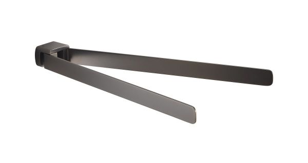 Gedy Pirenei, полотенцедержатель двойной поворотный, цвет оружейная сталь (PVD)