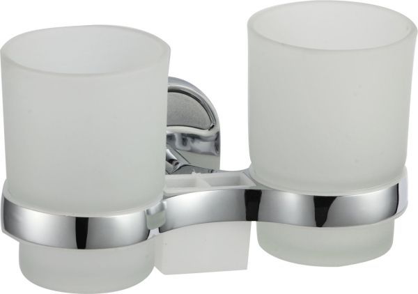 Стакан для ванной комнаты двойной Savol S-007068, хром