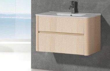 IBX ASUN, тумба под раковину 100 см, 2 ящика без ручек, цвет натуральный