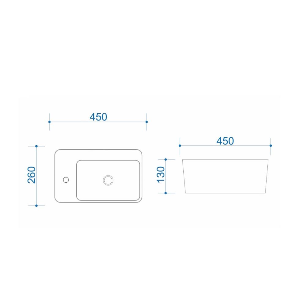 Раковина подвесная Maretti AR13PD84-844, белая, артикул AR13PD84-844