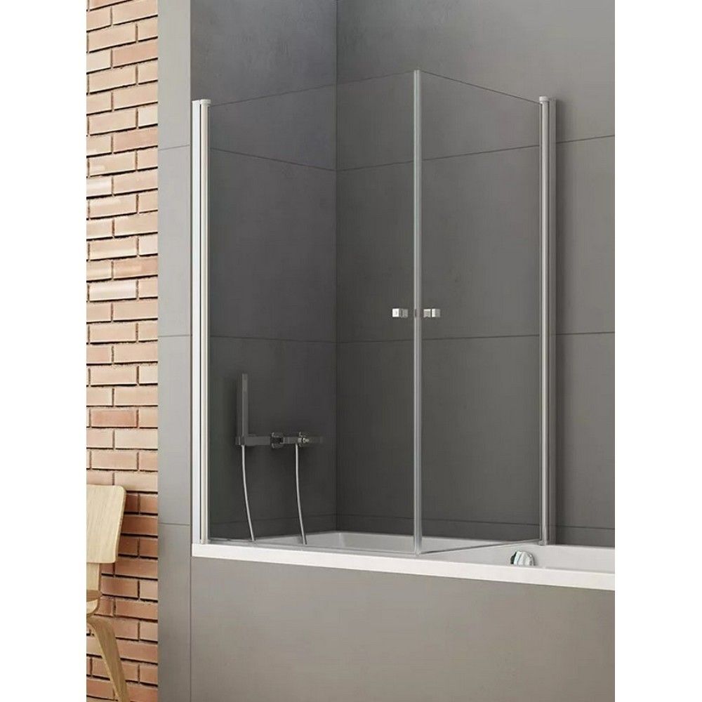 Шторка для ванны NEW TRENDY NEW SOLEO 90x70 см P-0025/P-0024 (хром)