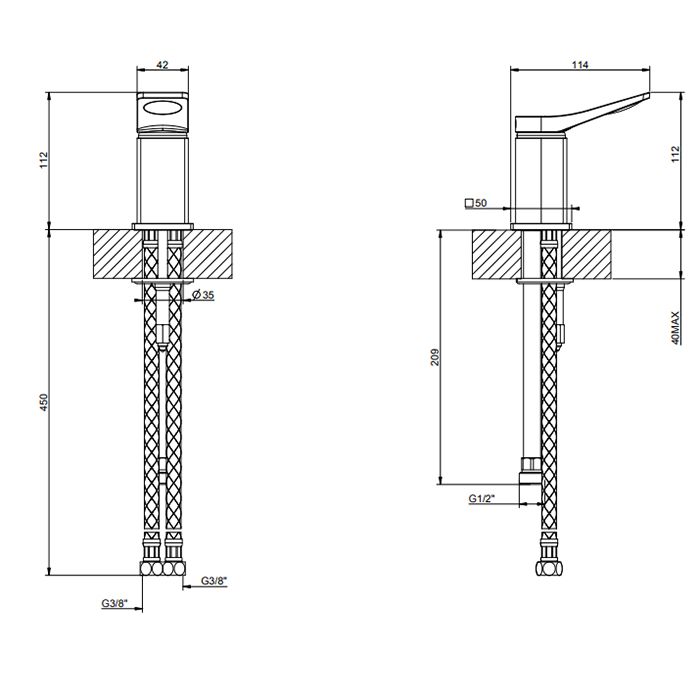 GESSI Rilievo Рычаг удаленного управления., цвет: nero XL