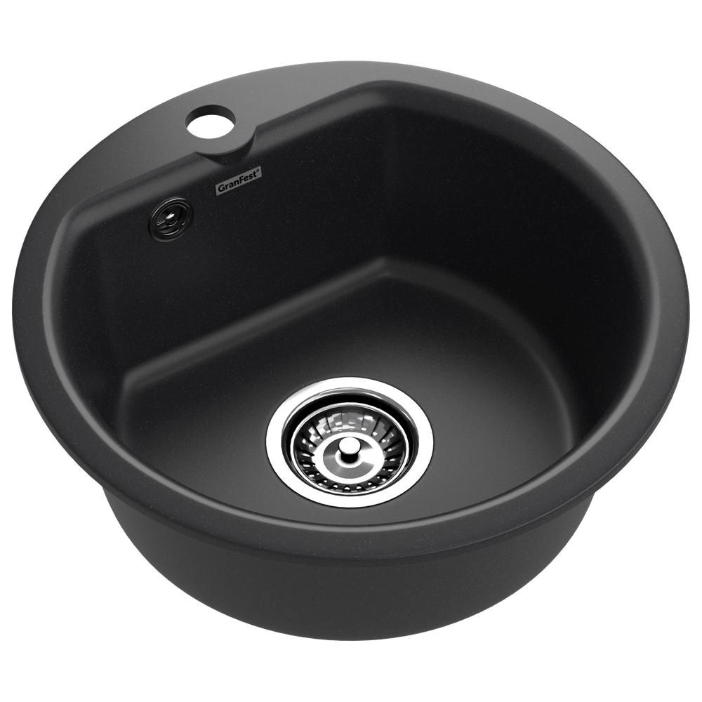 Кухонная мойка GranFest SMART 435, черный, артикул 435 черный