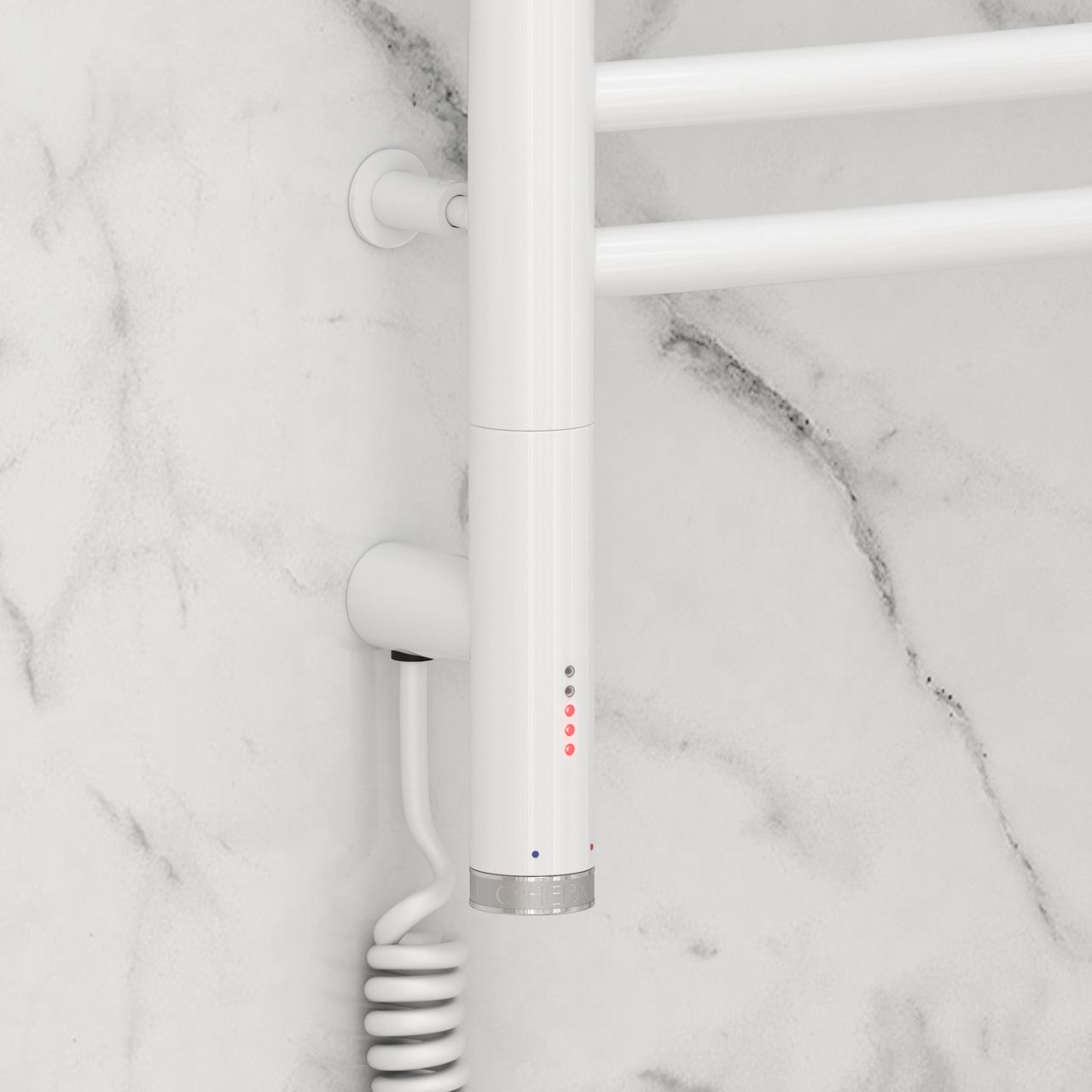 Полотенцесушитель электрический "БОГЕМА 3.0" 600х400 / МЭМ левый (Белый)