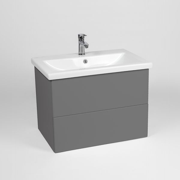 Тумба VIANT "София" 2 ящика подвесная графит 430х560х500 под раковину .S-UM-COM60/1-w (COMO 60) (VSOF60COG-T2YP)