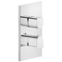 GESSI Rilievo Встраиваемый смеситель для душа, термостатический, на 3 источника (внешние части), цвет: хром