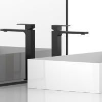 смесители для раковины Vincea Смеситель для раковины Cube VBF-1C02MB однорычажный, черный,