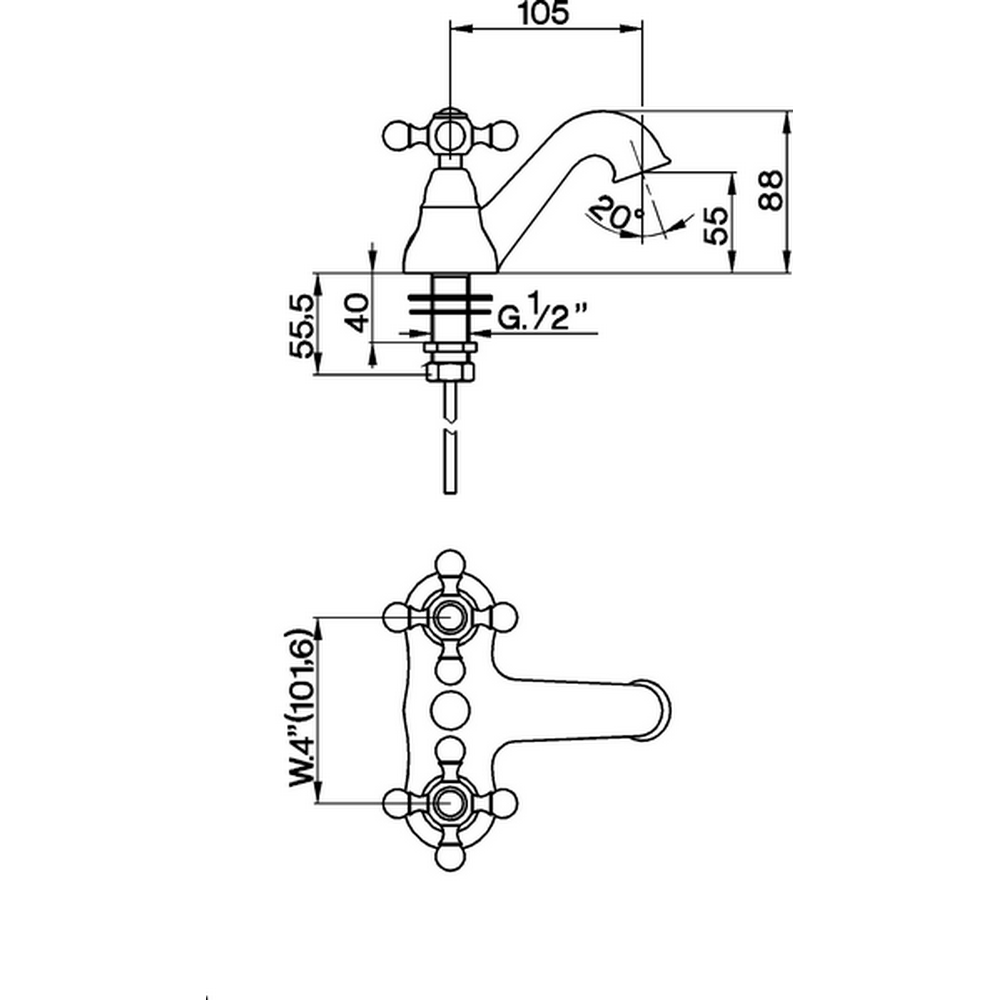 CISAL Arcana Ceramic Смеситель для раковины "моноблок", цвет хром