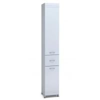 Шкаф пенал Vigo Alessandro 30 с бельевой корзиной Белый