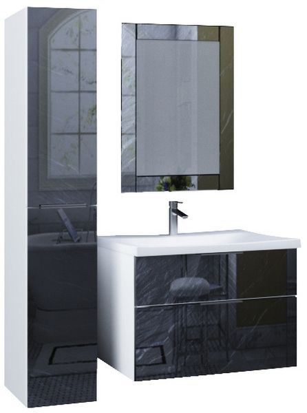 Тумба с раковиной Marka One Idalgo 75П Onyx