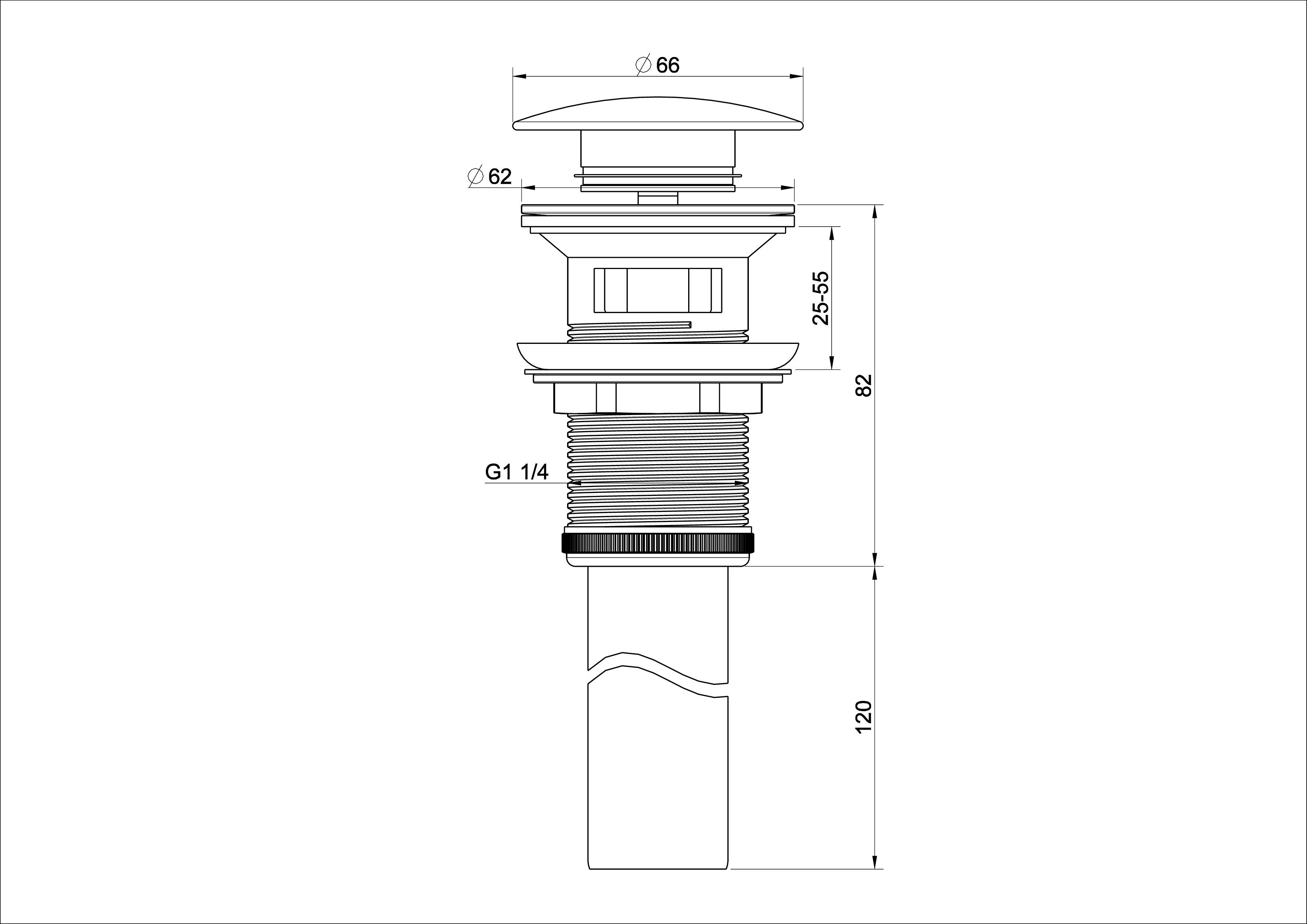 Донный клапан для раковины с переливом WONZON & WOGHAND, Хром (WW-88SS03-CR) Донный клапан для раковины с переливом WONZON & WOGHAND, Хром (WW-88SS03-CR)