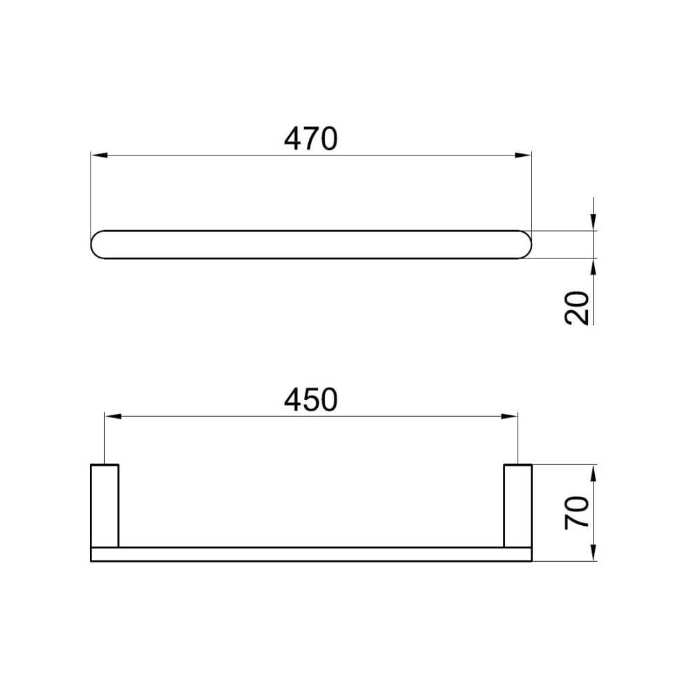 Полотенцедержатель Webert Living LV500501345, никель