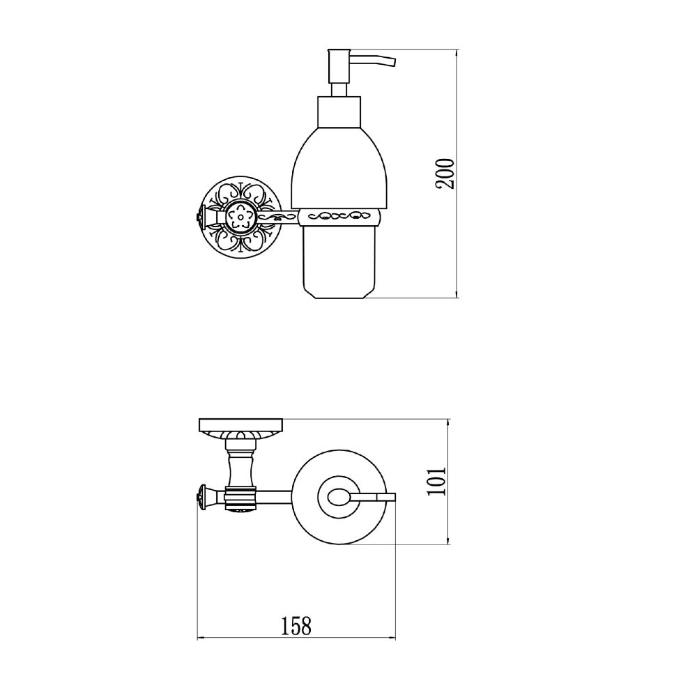 Дозатор жидкого мыла Savol S-005831C, бронза
