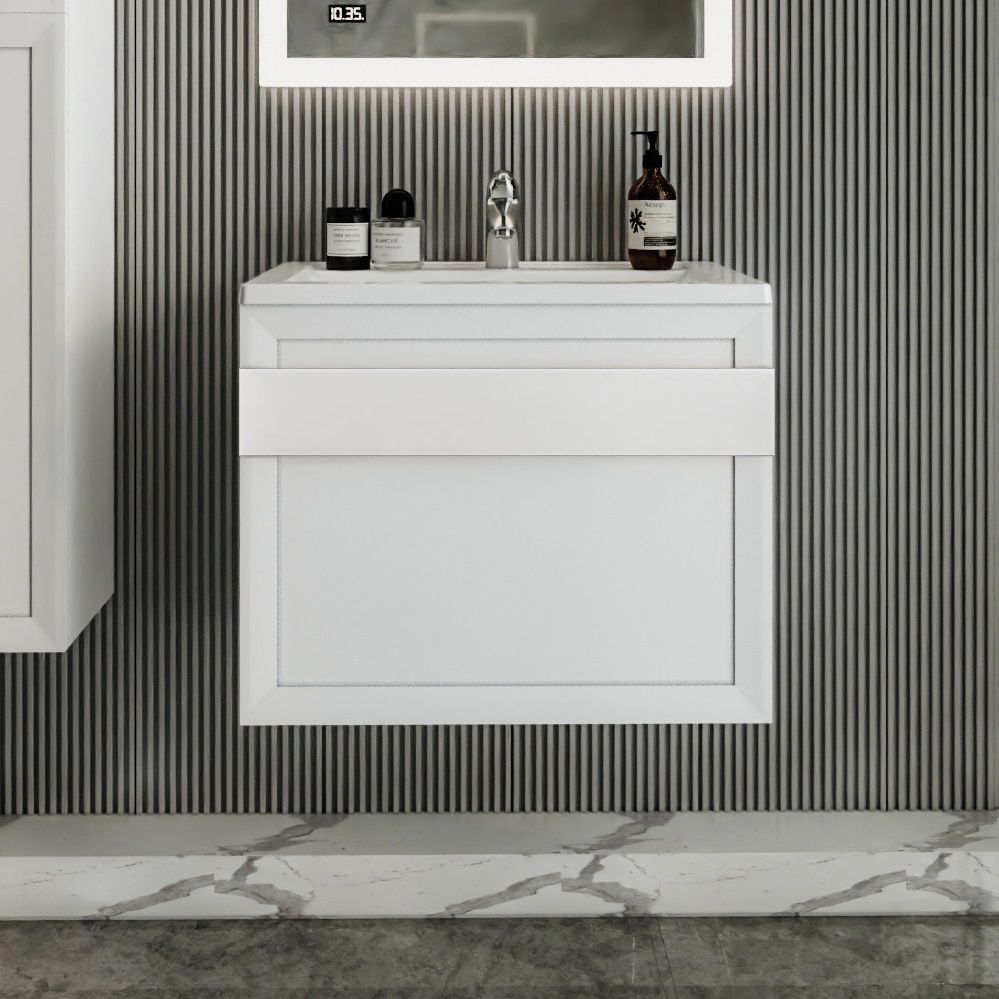 Тумба под раковину подвесная Бриклаер БЕРЛИН белый , 70 см, артикул 4627125416071