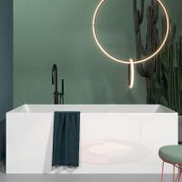 Gruppo Treesse Ilia Ванна 170x75xh60 см. прямоугольная отдельностоящая акриловая, со щелевым переливом, цвет белый