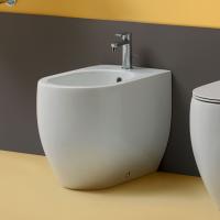 Kerasan Flo биде напольное приставное 56см, с 1 отв. под смеситель, с крепежом Wb5N в комплекте, цвет белый