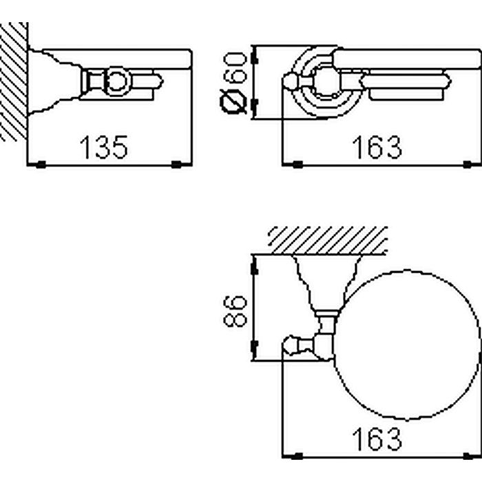 CISAL Arcana Мыльница подвесная керамическая, цвет белый/золото