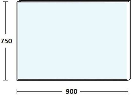 Зеркало De Aqua Алюминиум 9075 LED (с подсветкой по периметру)