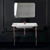 Kerasan Waldorf Раковина керамическая 120х55см, c 1 отверстием под смеситель, белая,  заглушка хром