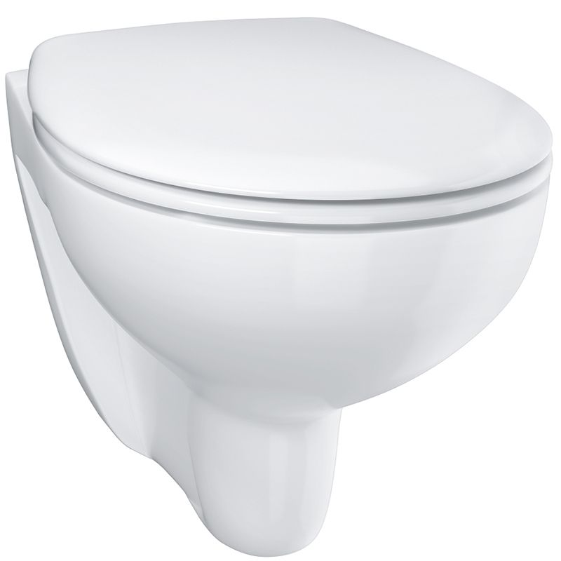 Унитаз подвесной GROHE BAU CERAMIC 39351000 Rim гор. вып. 53*36,8  + сиденье  (белый), шт