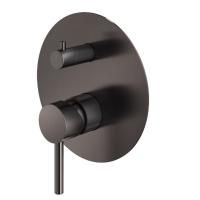 Plumberia Selection IXO Внешняя часть встраив. смесителя д. душа на 2-3 вых.с мех. девиатор, использ.с Box INT9036, накл.d.170mm нерж.сталь, черн.мат.