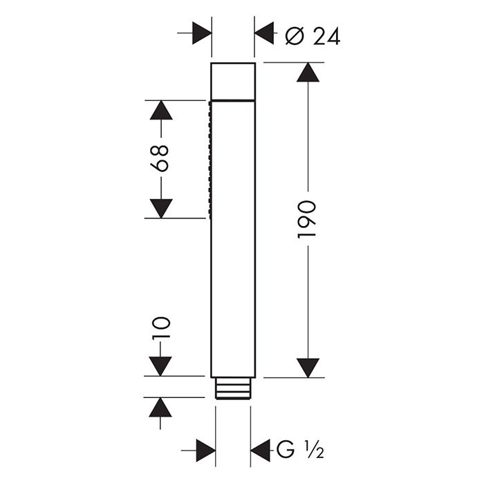 AX Starck Ручной душ 2jet, ½, цвет: шлифованный черный хром AX Starck Ручной душ 2jet, ½, цвет: шлифованный черный хром