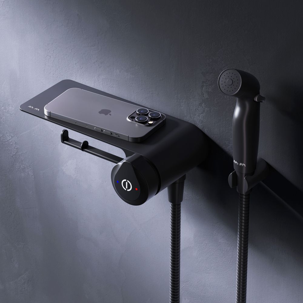 F0H85A822 X-Joy TouchReel, гигиенический набор со смесителем для душа с полкой, держателем туалетной F0H85A822 X-Joy TouchReel, гигиенический набор со смесителем для душа с полкой, держателем туалетной