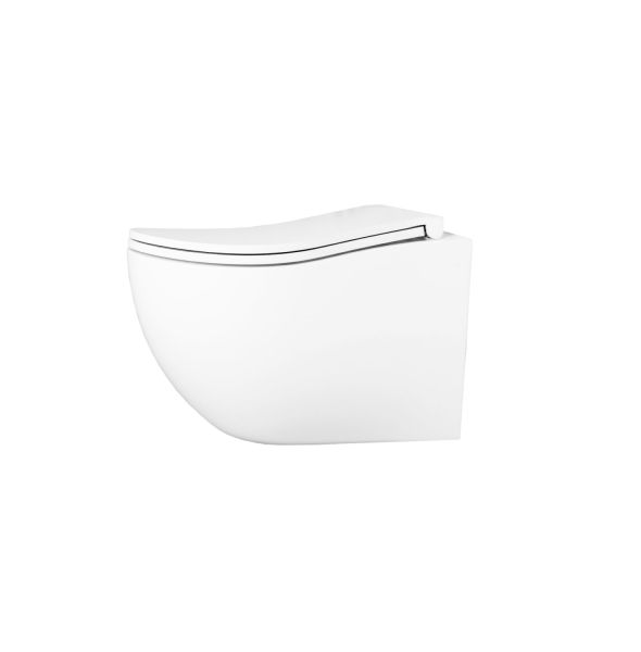 Унитаз подвесной безободковый (торнадо) DQ München 520*360*360мм, сиденье микролифт, белый (DT1566516)