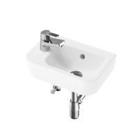 Комплект 5 в 1 Lavinia Boho One 21510461, подвесная фарфоровая раковина 37 см, смеситель, латунный сифон, донный клапан quick-clac, угловые вентили 2 шт.