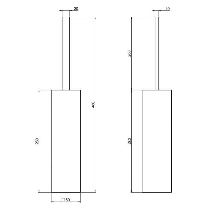 FIMA|Carlo Frattini Quadra Ёршик напольный, цвет хром
