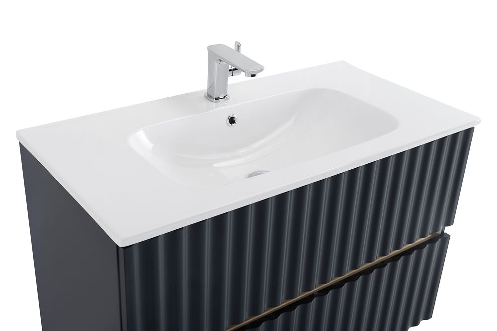 ELEGANT База под раковину подвесная с двумя выкатными ящиками, с LED подсветкой ручек. Серый матовый, 870x469x550 AM-ELEGANT-900-2C-SO-GM-LED, артикул AM-ELEGANT-900-2C-SO-GM-LED