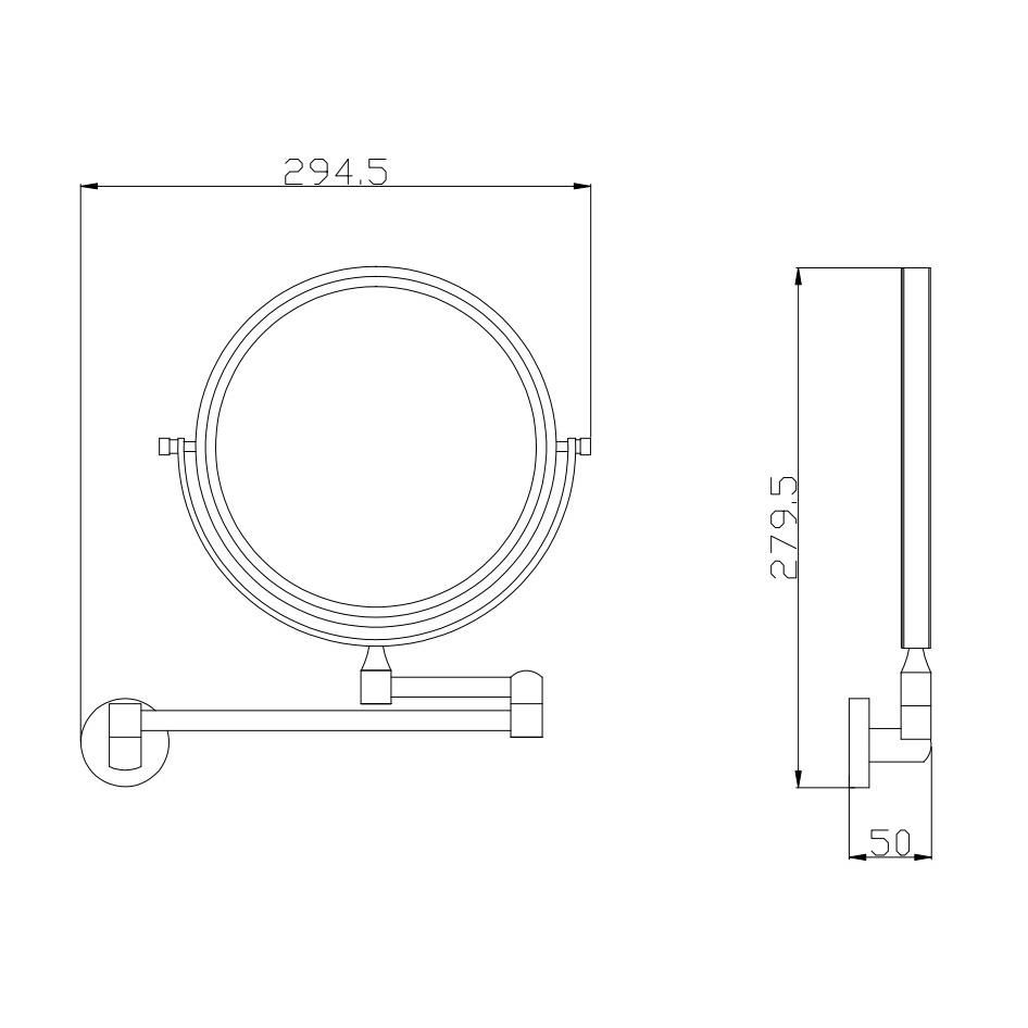 Зеркало косметическое Rav Slezak COLORADO COA1100, хром, артикул COA1100