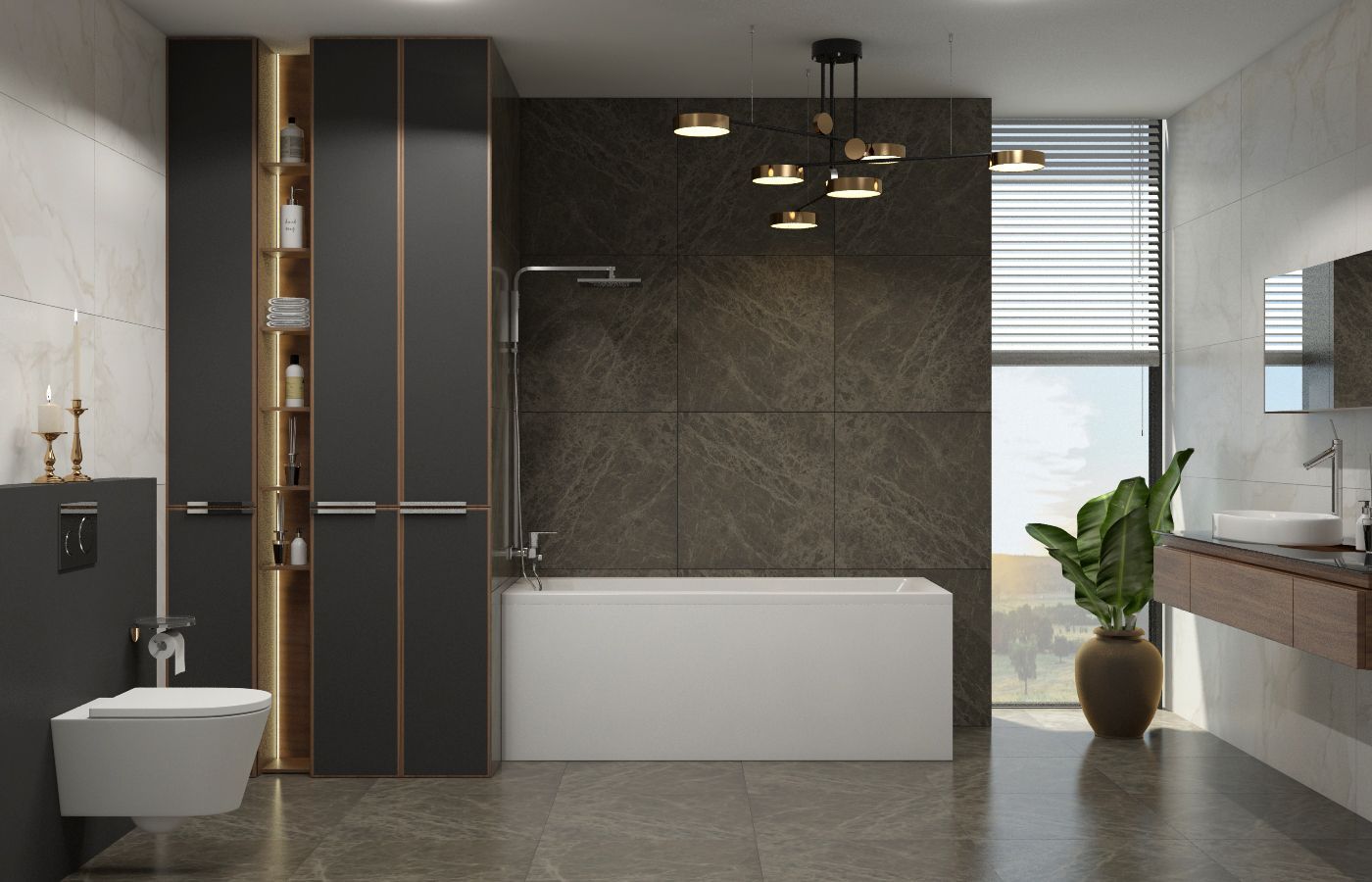 Комплект 3 в 1 Lavinia Boho Rock S1-3707075P, акриловая ванна 170x75 см, усиленный металлический каркас с монтажным набором, мягкий силиконовый подголовник