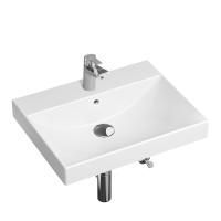 Комплект 5 в 1 Lavinia Boho Bathroom Sink 21510266, врезная фарфоровая раковина 60 см, смеситель, латунный сифон, донный клапан quick-clac, угловые вентили 2 шт.