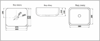 Умывальник CeramaLux D1303H004 Умывальник CeramaLux D1303H004