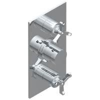 THG HAMPTONS Смеситель для душа встраиваемый, термостатический, с 2 запорными вентилями, внешняя часть, цвет хром