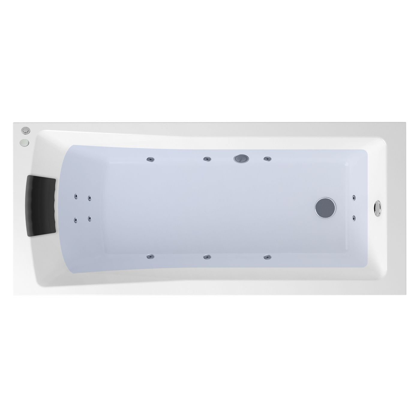 Гидромассажный комплект 4 в 1 Lavinia Boho One 36058H00, акриловая ванна 180x80 см, каркас с монтажным набором, подголовник, гидромассаж