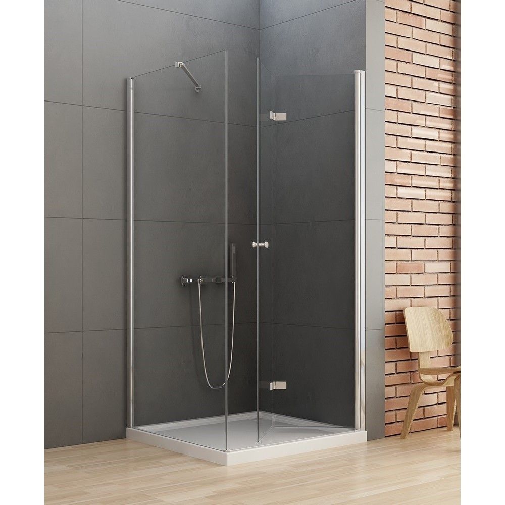 Душевое ограждение NEW TRENDY NEW SOLEO складные двери R 70x70x195 D-0151A/D-0086B (хром)