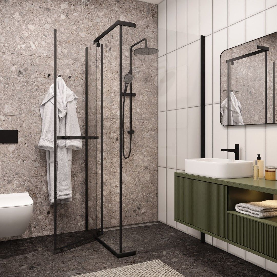 Ограждение MIMI ZQ91B душевое Cerutti SPA без поддона (90x90x195) Ограждение MIMI ZQ91B душевое Cerutti SPA без поддона (90x90x195)
