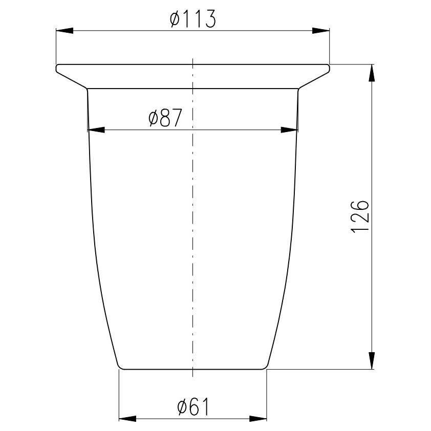 Стакан для туалетного ершика Rav Slezak KER003, белый, артикул KER003