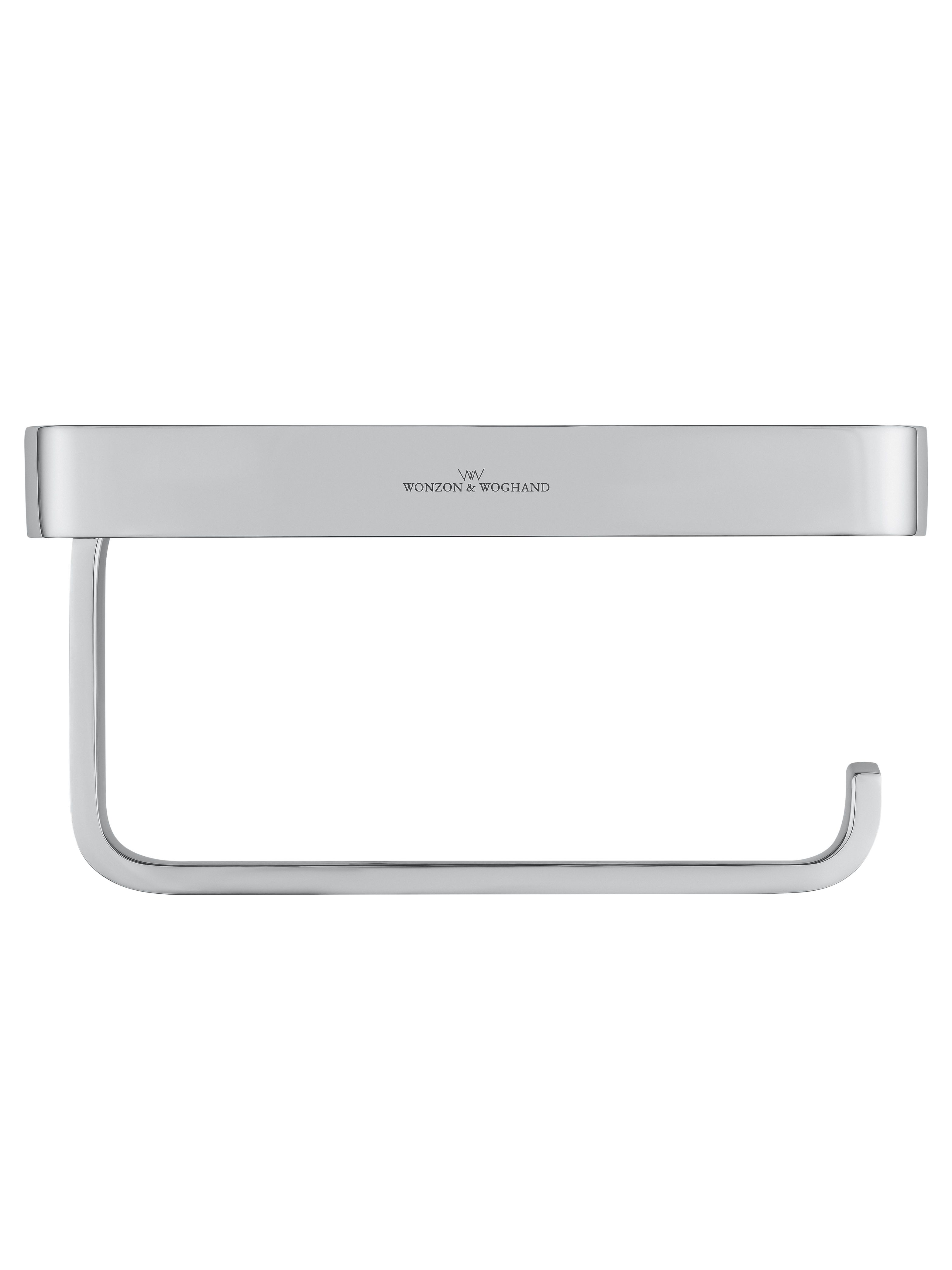 Держатель для туалетной бумаги с полкой WONZON & WOGHAND FLAT, Хром (WW-9736)
