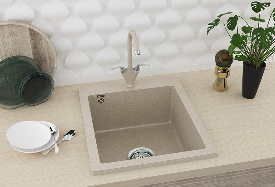 Кухонная мойка Ulgran U-404-328, бежевый, артикул U-404-328