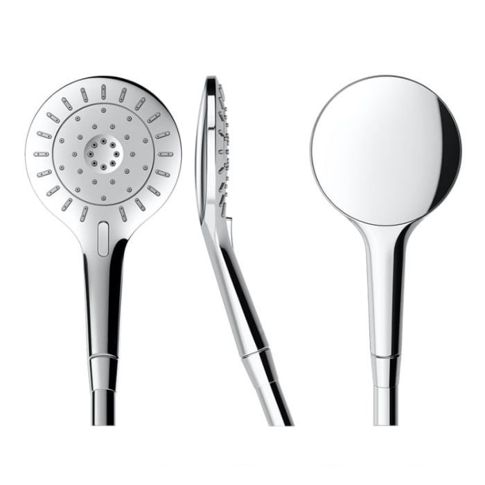 Ручной душ, Laufen, MyTwin, размер душевого диска, мм-120, форма-круглая, количество режимов-3, тип струи-дождь, массаж, микс, цвет-хром