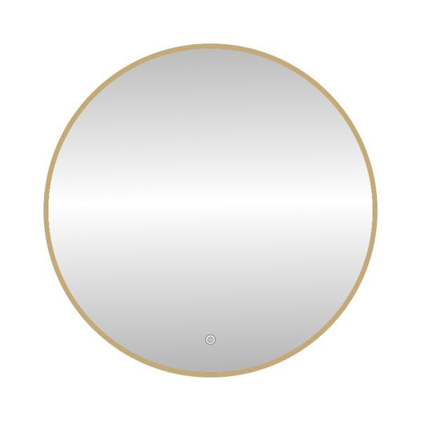 Зеркало с подсветкой LED Fixsen FX-1080G круглое 80х80 см, золотой сатин