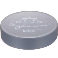 Мыльница настольная, серая, Создавая мечты Мыльница настольная, серая, Создавая мечты