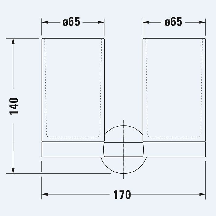 Duravit Starck T Два стакана для зубных щеток настенные, цвет: Хром