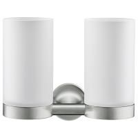 Duravit Starck T Два стакана для зубных щеток настенные, цвет: Stainless steel Brushed