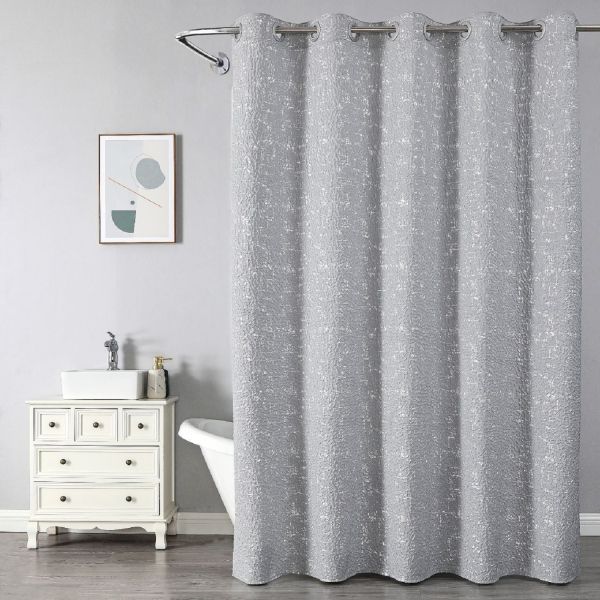 Штора для ванной комнаты Savol SK-FH1820G, серый